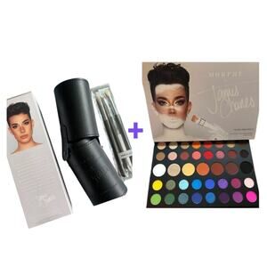 Morphe X James Charles Eyeshadow Palette + The Eye Brush Set Bundle Glam Womens